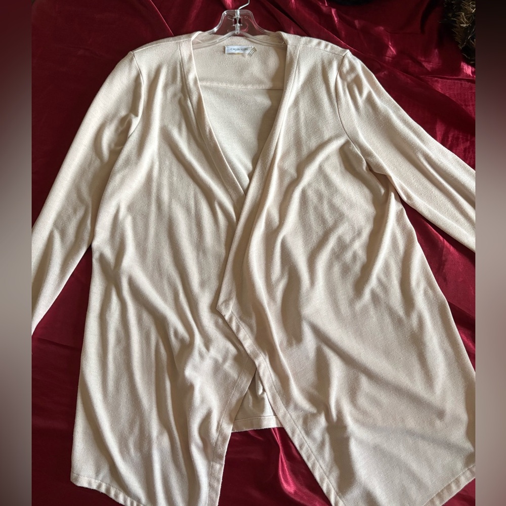 Light Pinkish Cream Draped Women’s Sweater Cardigan